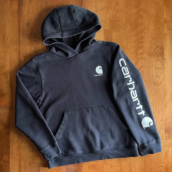 Carhartt black hoodie XL 18-20 - Picture 1 of 9